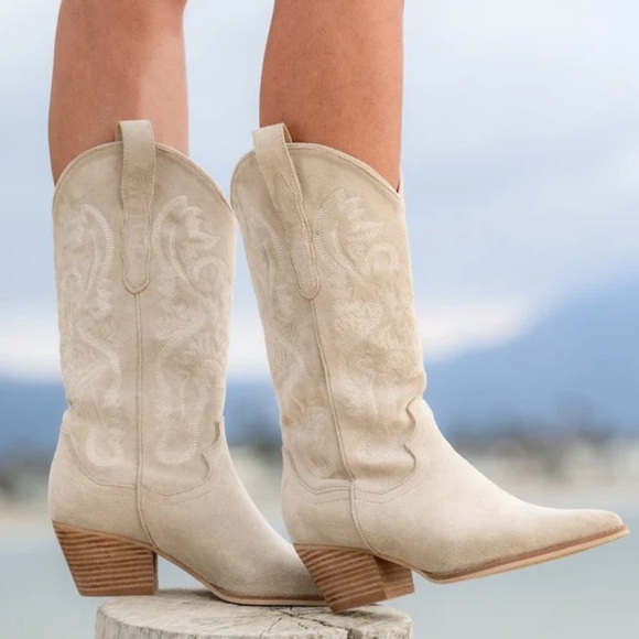 Amaya Wide With & Calf Boots
Color: SAND 
Size: 8W - Picture 2 of 6